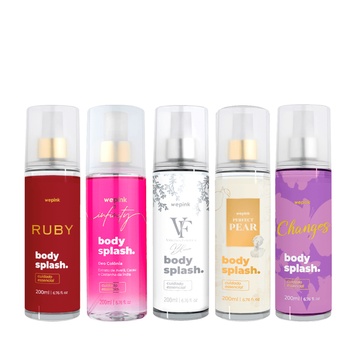 Kit 5 Body Splash Ruby + Changes + Pear + VF Bloom + Infinty