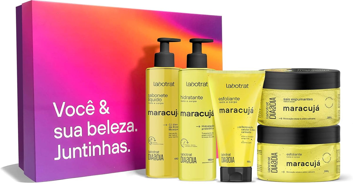 Kit Experiência Banho Dia A Dia C/ 5 Itens Maracujá Labotrat