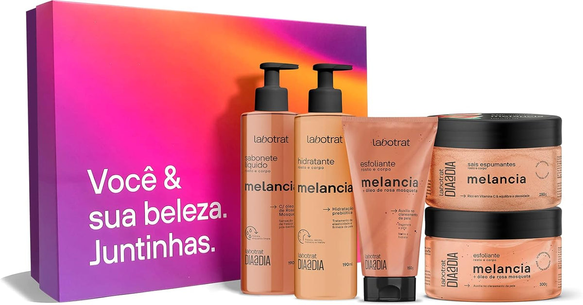 Kit Experiência Banho Dia A Dia C/ 5 Itens Melancia Labotrat