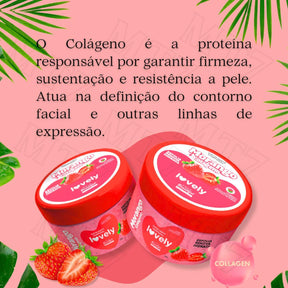 Esfoliante Corporal Creme Face Beautiful Vegano Esfolia Renova Hidrata 280g (Morango)