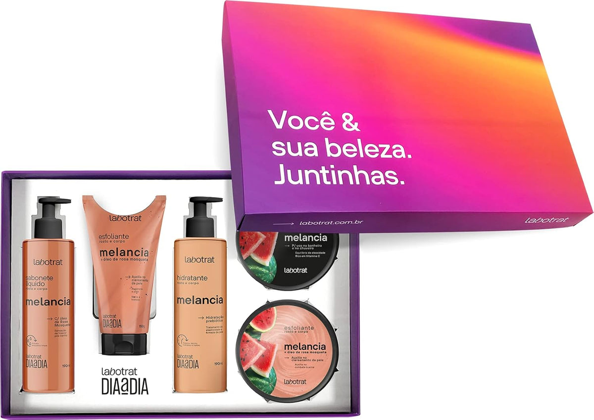 Kit Experiência Banho Dia A Dia C/ 5 Itens Melancia Labotrat