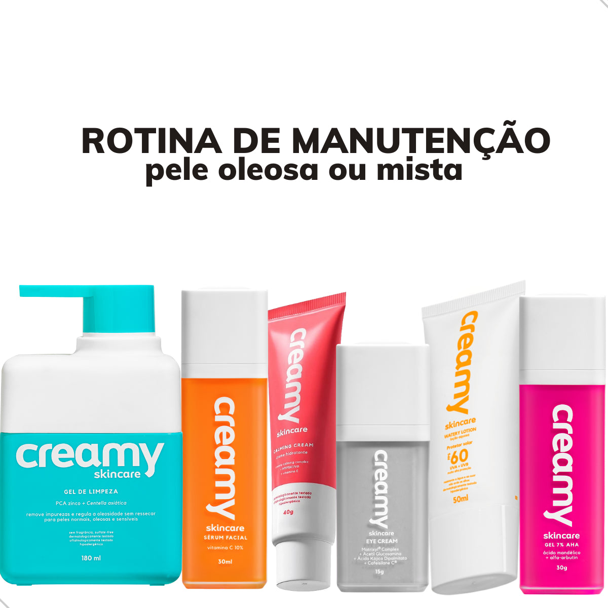 Kit Gel De Limp,calm,vitamina C,eye,protetor Solar+mandelico   6 Itens [SÓ HOJE]