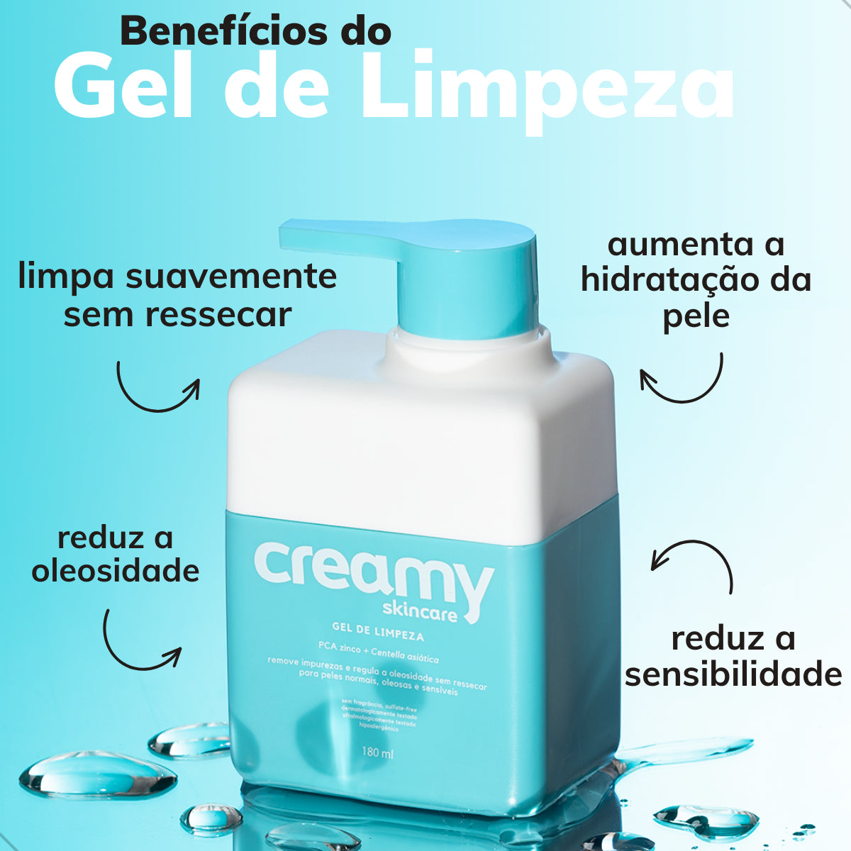 Kit Gel De Limp,calm,vitamina C,eye,protetor Solar+mandelico   6 Itens [SÓ HOJE]