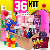 Kit Sex Shop Prazer Para Casais 36 Itens Bolinhas De Sensações Raspadinha Vibradores