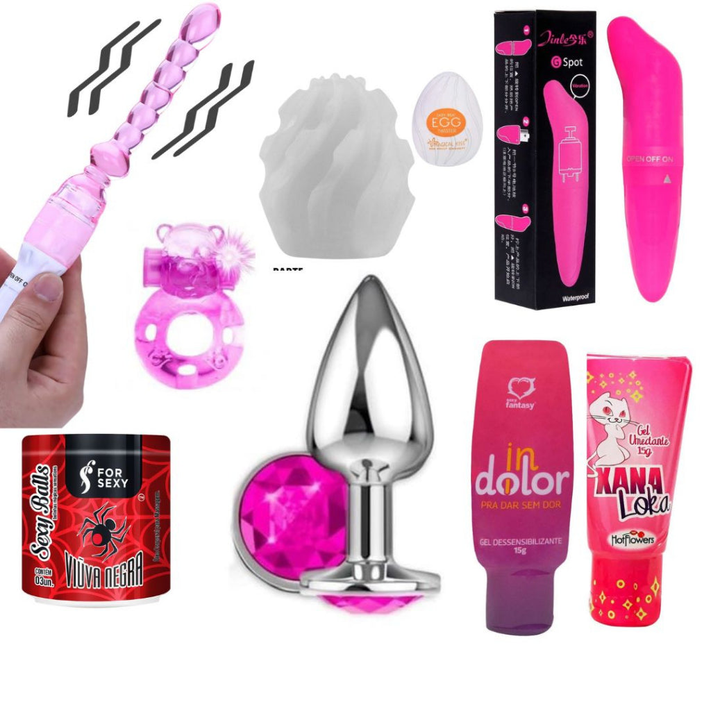 Kit Sex Shop Produtos Eróticos de Sexy Shop Brinquedos Sexuais e Kit Casal