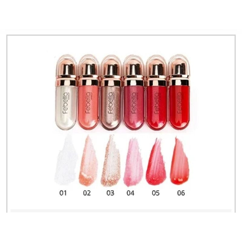 Gloss Labial 3D Super Brilhante Febella