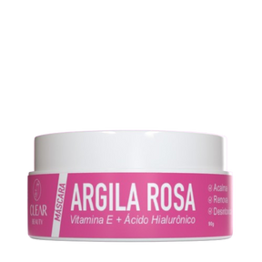 Máscara Facial Skin Care Completo Argila Rosa Com Ácido Hialurônico