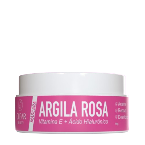 Máscara Facial Skin Care Completo Argila Rosa Com Ácido Hialurônico