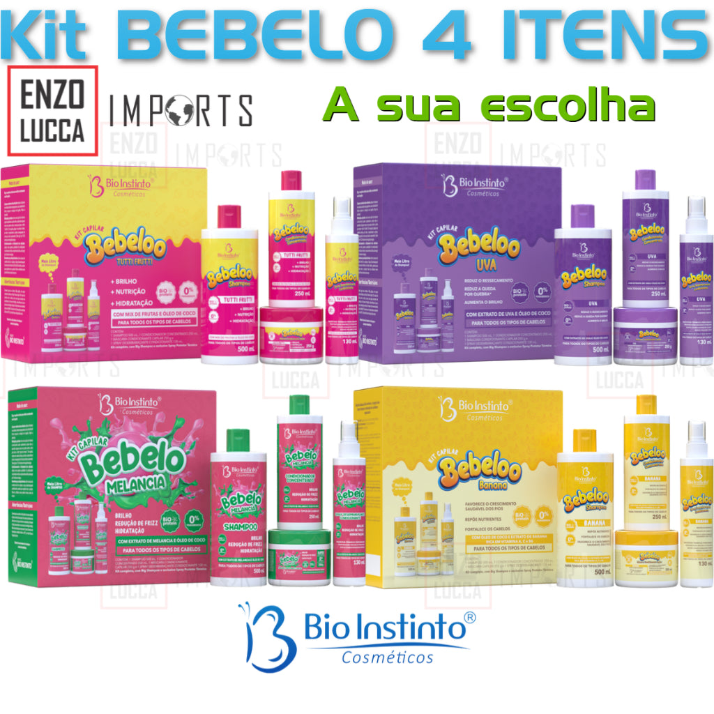 Kit Bebelo Tutti Frutti Uva Melancia Banana Bio Instinto