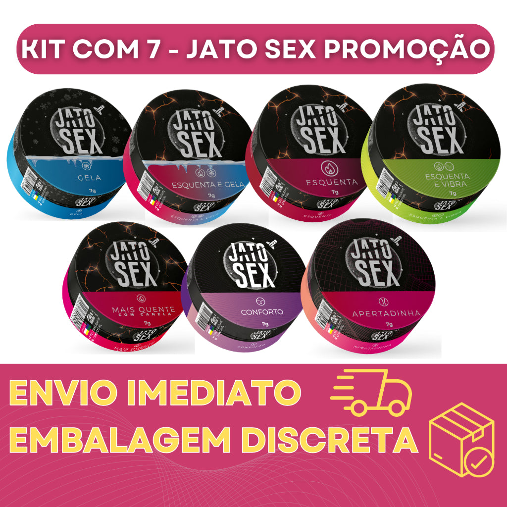 Sex Shop Produtos 7 Itens Mais Vendidos Jato Sex Anal Apertadinha Oral Esquenta e Gela Conforto