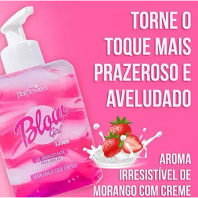 Kit 1 Blow Girl + 1 Body Girl - Gel Hidratante Beijável Morango com Chantilly Hotflowers e Garji