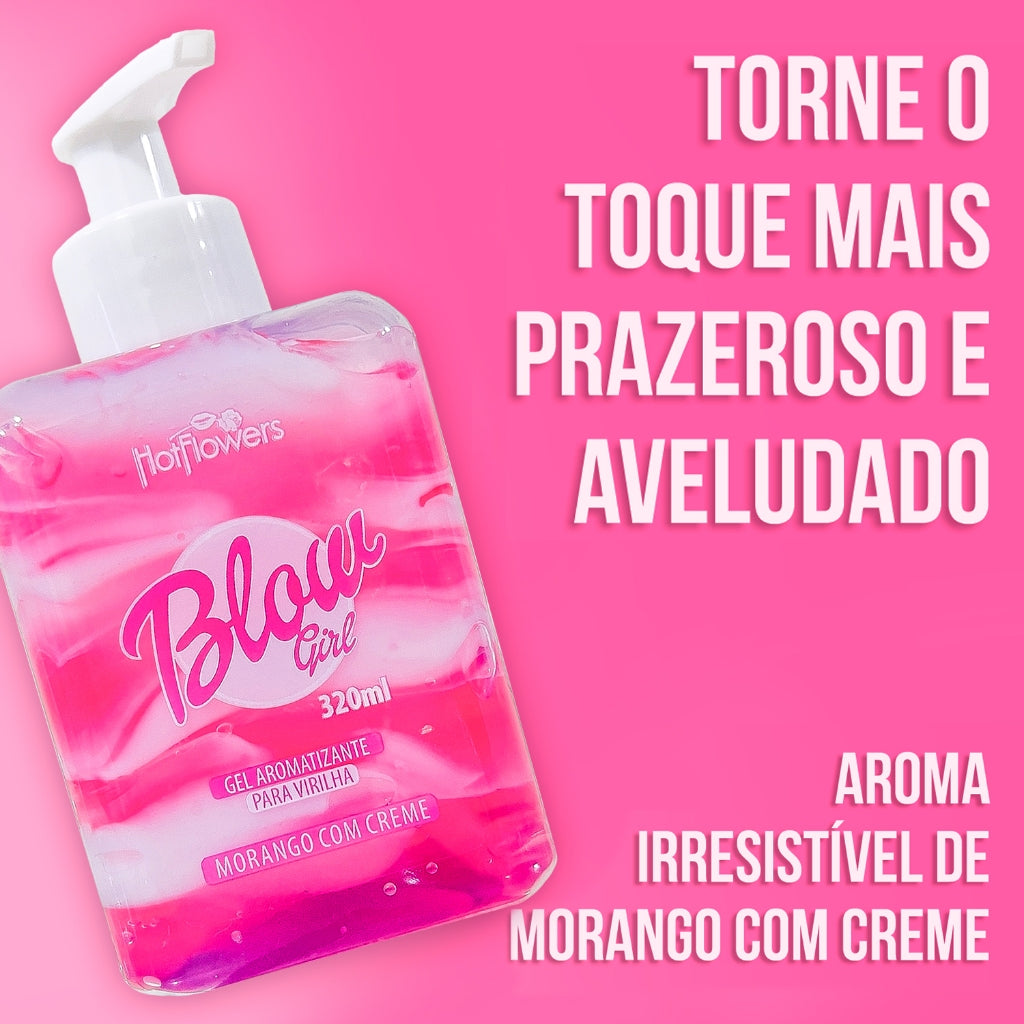 Kit Blow Girl Hidratante Aveludado Sedenta Molhada Varinha Mágica Recarregável