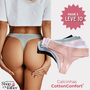 [PROMOÇÃO DE LANÇAMENTO COMPRE 5 LEVE 10] Calcinha CottonConfort® - FRETE GRÁTIS