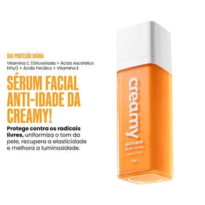 Creamy skincare retinol, vitamina C, lático, mandélico ou glicólico, 30g