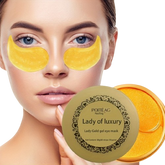 Máscara de Olho Dourado Lady Gel Piaoting 80g Clareia Círculos Escuros Linhas Finas Rugas Hidratante Patch de Olho